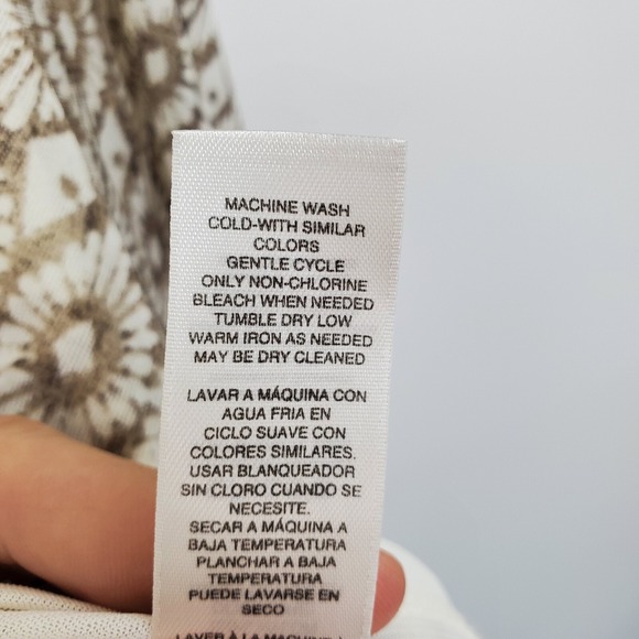 Chico's Womens 3 (XL) Brown Tan Abstract Diamond Print Asymmetric Hem Tunic Top - Picture 11 of 13